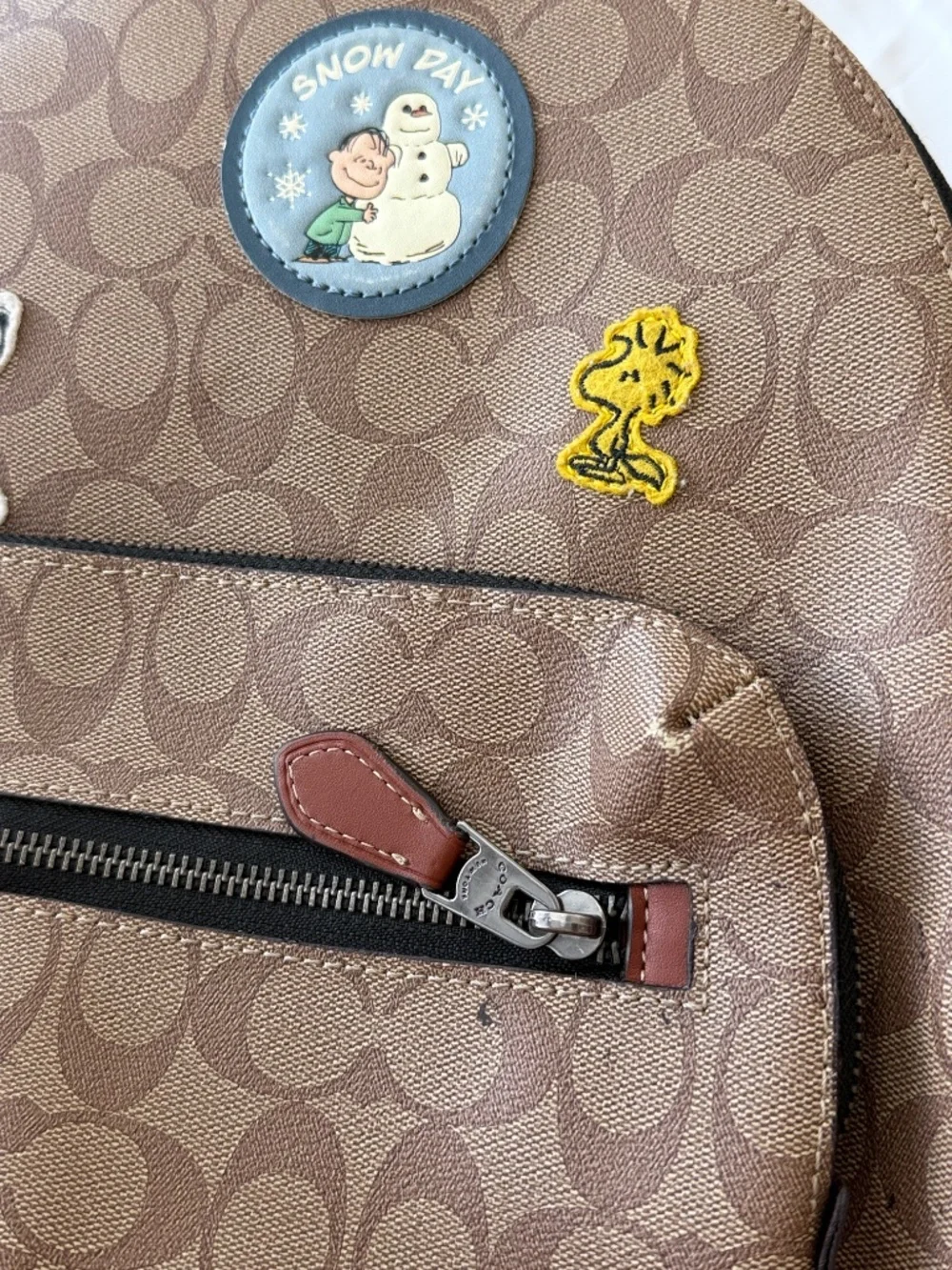 Coach x Peanuts West Backpack Snoopy Signature Canvas